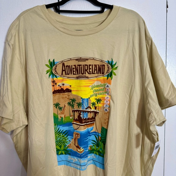 NWT. DISNEYLAND RESORT ADVENTURELAND BEIGE T-SHIRT 3XL. - Picture 2 of 13